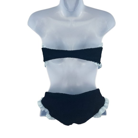 Hunza G x Pandora Sykes Tracey Frill Ruffle Bikini Bathing Suit - Picture 9 of 14